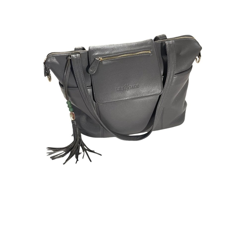 Lily Jade Madeline gray/gold large baby diaper. bag